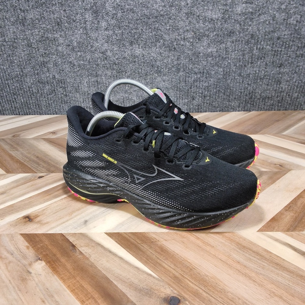 Mizuno Wave Rider 28 Men's Running Shoes Size 9 Black Pink J1GC246301 Sneakers